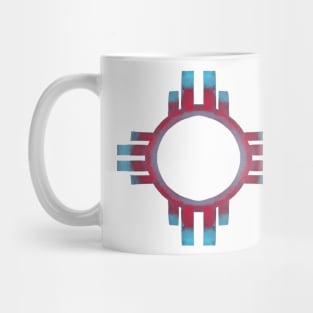 Turquoise & Red Zia Mug